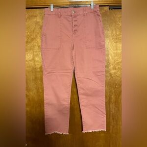 Peach colored jeans from LOFT